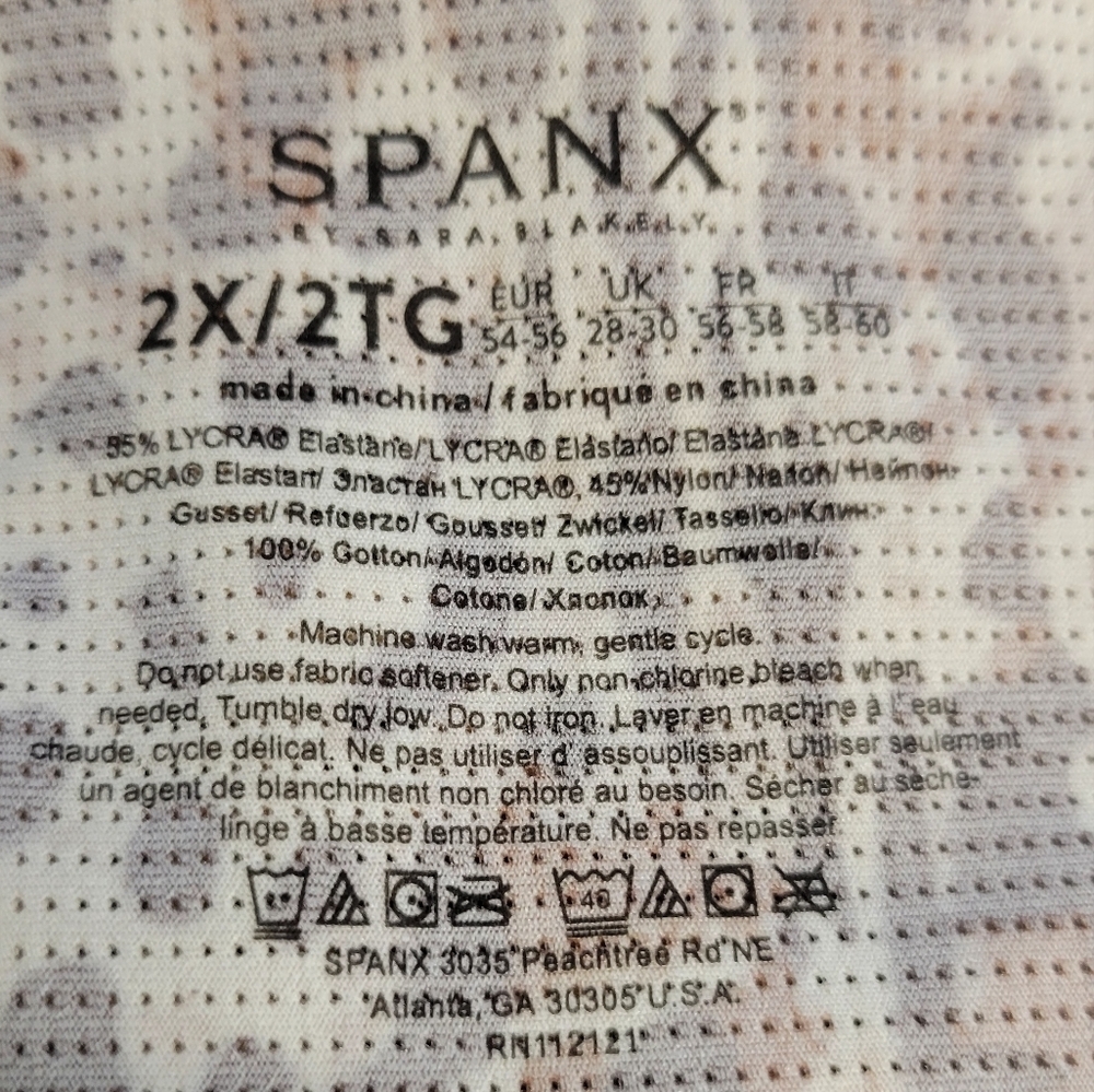 Spanx Under Statements Brown Leopard Print Thong 2X - Picture 4 of 6